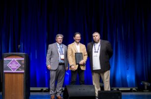 Fred Chong accepting award